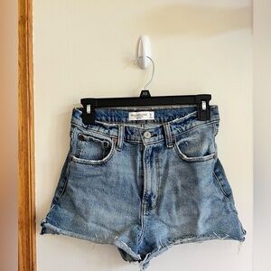 Abercrombie & Fitch - Cutoff & Blue Jean Shorts High-Waisted Frayed Hem